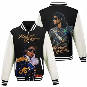 Michael Jackson Fan Baseball Jacket – Retro Music Streetwear