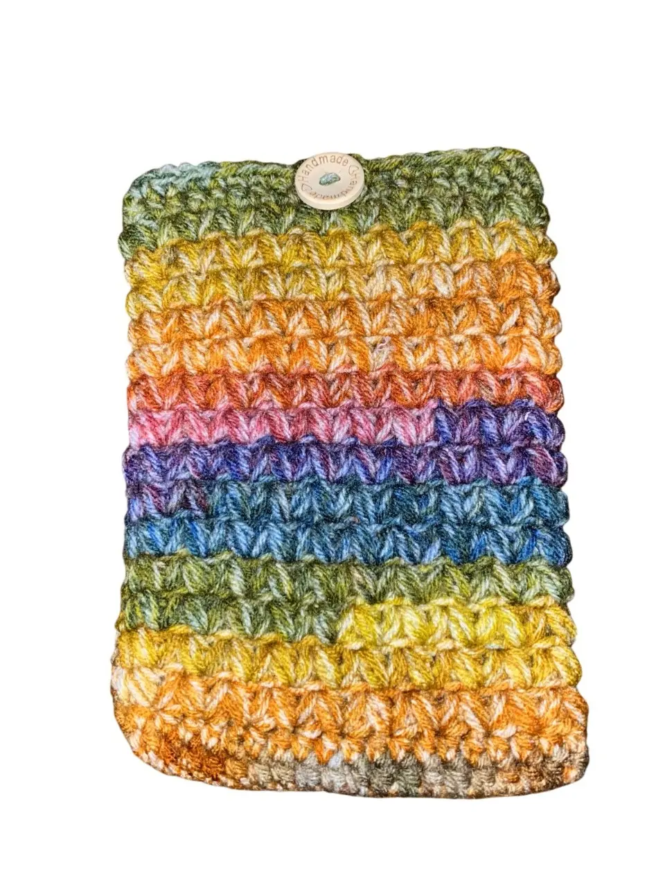 Handmade Crocheted Cover Sleeve for Kindle Paperwhite E-Reader - Marbled Rainbow - Screen Protector - Acrylic - Gift for Book Lovers and Bookworms - BookTok - Mother's Day - iPad - Tablet - Nook - Easy Care - Secure Closure - Colorful Tablet Cover