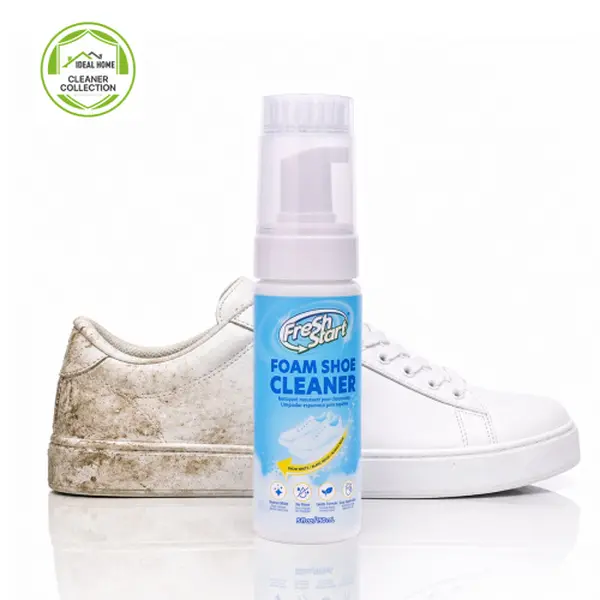 Fresh Start Deep Cleaning Foam Shoe Cleaner 5 oz | Waterless Sneaker Wash & Whitener for White Shoes, Leather & Canvas