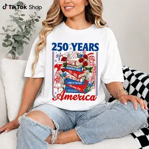 America 250th Book Lover Unisex T-Shirt, Patriotic Reader Graphic Tee, USA 1776-2026 Literary Gift for Bibliophiles