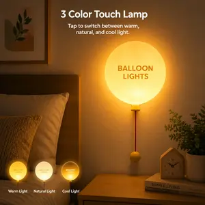 Squishy Silicone Balloon Night Light, Food-Grade Stress Relief LED Lamp, Rechargeable Soft Glow Pull Cord Wall Light, Perfect for Kids Bedroom, Birthday Party Decor, Ideal Birthday Gift for Boys Girls