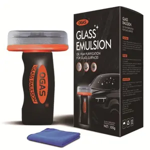 1/2 PCS Car Glass Cleaner Oil Film Cleaning Brush, Automotive Handheld Oil Flmr Cream, Fastcleaning, Compact And Easy To Cary, Windshield Cleaner Tool for Automotive Windshield/Window/Mirror Cleaning