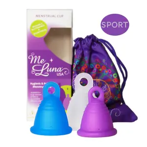 Low Cervix MeLuna Menstrual Cup -Me Luna- Ring, Shorty, SPORT
