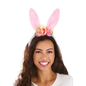 Floral Bunny Ears Costume Headband