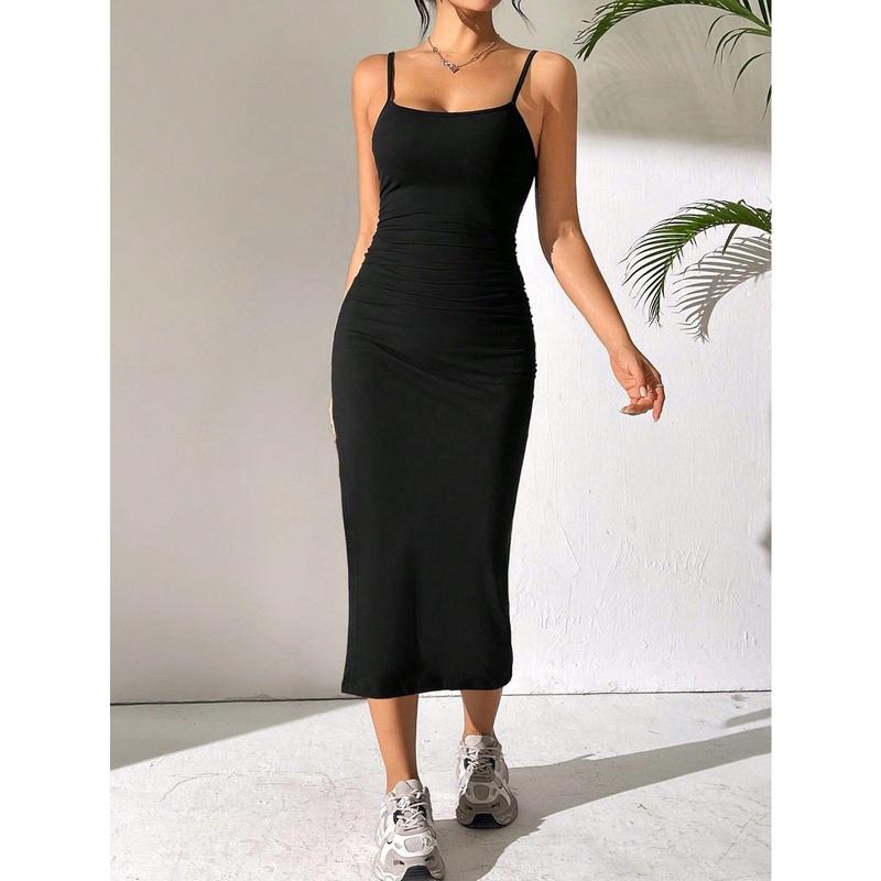 Everlane Partner Baby Boofashion NYEDRESS Quinceanera Birthday Dress - Black Satin Tummy Sundress for Girls - DR0534-BK - Machine Washable & Dry Washable - Elegant & Sexy - All Seasons Sundress Satin Tummy Quinceanera Birthday White Sundress House of CB