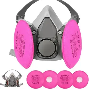 Reusable Respirator with Filter, Dustproof Gasproof Mask, Dust for Painting, Epoxy Resin, Asbestos, Particulate, Sanding, Machine Polishing