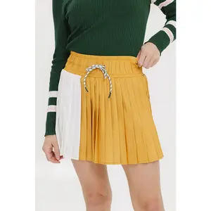 Rose Pleated Skirt - Mustard
