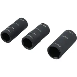 Tools 8214 Double Ended Damaged Wheel Nut Socket Set 3 count