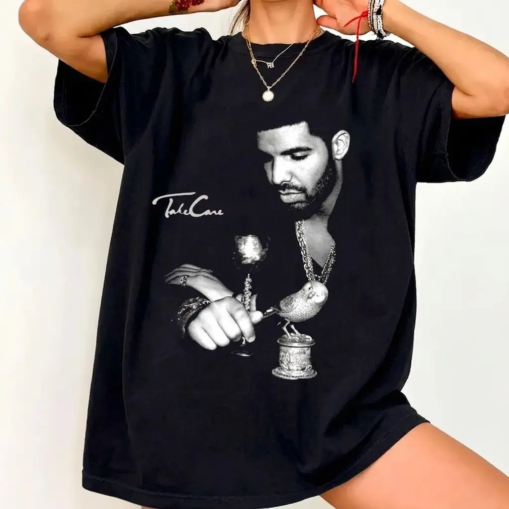 Drake T-Shirt | Rap Merch Graphic Tee | Takecare | Rare Hip Hop Graphic Print