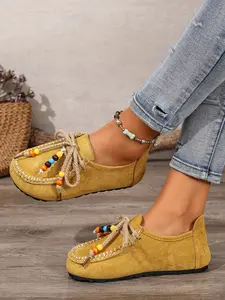 Women's Open Toe Flat Slip-On Sandals, Fall Season Retro Style Comfortable Casual Fashion Shoes, Versatile Design for Daily Wear & Office Use