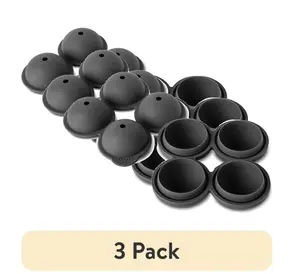 (3 Pack) Silicone Sphere Ice Molds - Food-Safe Flexible Material, 2.5 Inch Ice Spheres, Built-In Filling Holes, Compact Size, Hand Wash Recommended