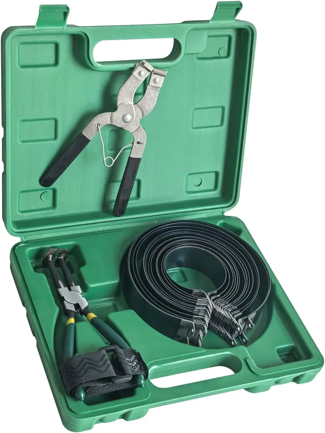 Auto Engine Piston Ring Compressor Tool Set with Piston Installer Pliers and 14 Piston Rings(62-145mm) for Car Truck Auto Engine