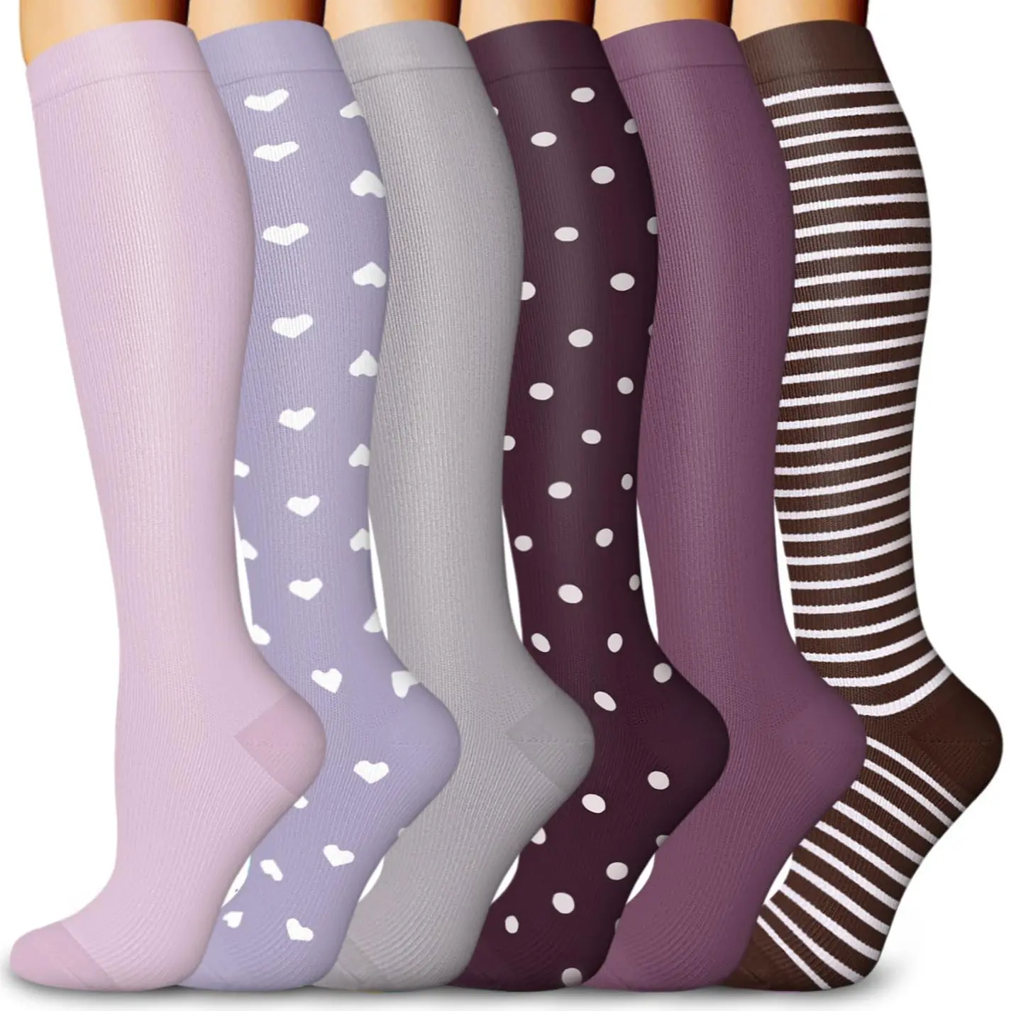 Violet Dots（6 Pairs））