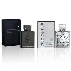 Armaf Club de Nuit Black & Silver set Intense Men EDT 3.6 Fl Oz Floral Fragrance with Bergamot Jasmine & Cologne Scented Perfume Musk Amber