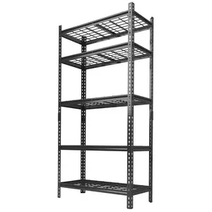 Garvee Storage Shelf 2200 lbs, Heavy Duty Adjustable Metal Shelf with 5 Levels for Garage, Kitchen, Pantry, Warehouse, Basement, 36 inches Wide x 16 inches Deep x