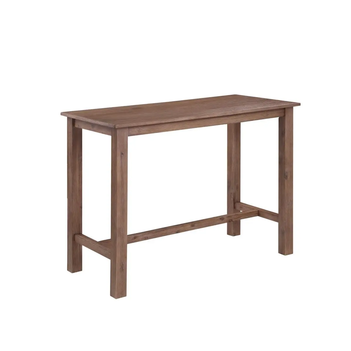212 MAIN Boraam Sonoma Pub Table, Barnwood Wire-Brush Finish, Rustic Farmhouse Indoor Furniture, Hardwood Construction