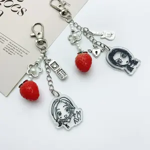Super Cute Ai Yazawa Osaki Nana Anime Nana Hachi Matching Phonecharm Heart Strawberry Pendant Keychain Y2K Handmade Jewelry Beads