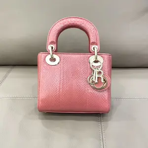 Pre-owned Dior Lady Pink Python Mini Handbag | Authentic Pre Loved Luxury Icon|19322740