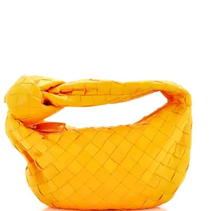 Pre-owned Bottega Veneta Leather Shoulder Bags BV Jodie Hobo Intrecciato Nappa Mini by Rebag