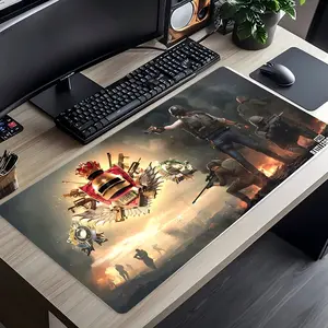 Large PUBG Mobile Rubber Mouse Pad | Printed Office Desk Mat, Ideal for Gaming and Keyboard Protection, Perfect Gift for Family and Friends, Holiday and Christmas New Year Gift