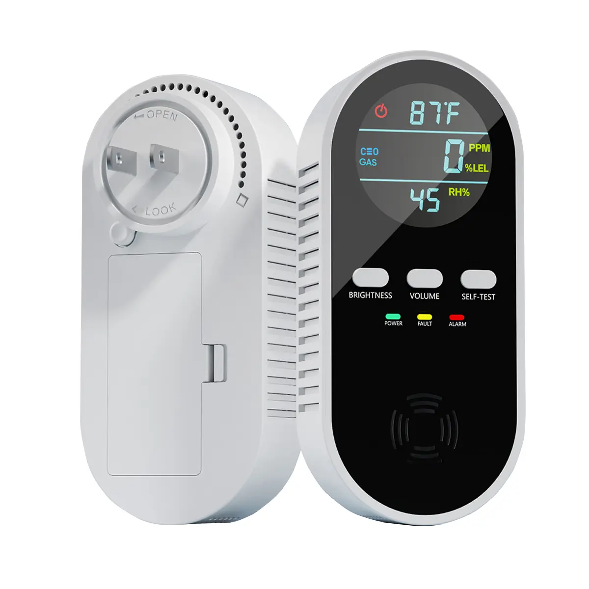 Smart Home Guardian Air & Temp Monitor 5-in-1 Portable Detector with Natural Gas Detection Temperature Humidity Sensors High-Definition Display Accurate Alerts Summervibes