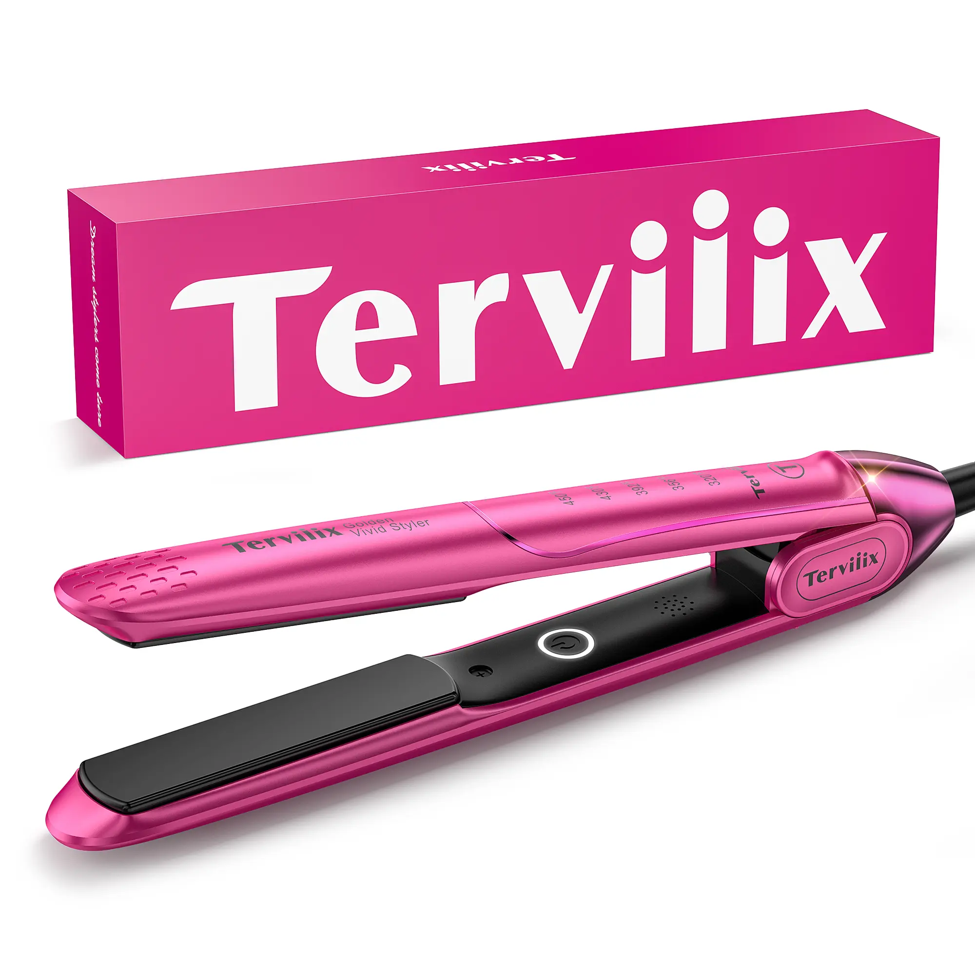 Terviiix AKT-Ceramic 1-3/4 Inch Wide Flat Iron Hair Straightener