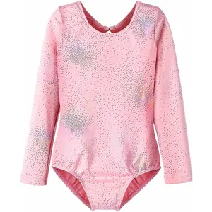 KF5-CPA036 Leotards for Girls Ballet Gymnastics Sleeveless Long Sleeve Colorful Sparkles Aqua Blue Pink Purple Solid