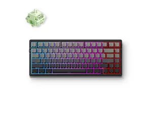 MCHOSE G75 PRO 75% Wireless Mechanical Keyboard, TKL Keyboards Tri-Mode BT5.0/2.4GHz/USB-C, Hot Swap Custom Creamy Keyboards Linear Switch, Double Shot PBT Keycaps RGB LED Backlit (Black/Matcha Latte)