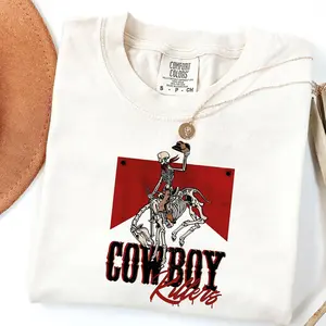Skeleton Cowboy Shirt, Cowboy Killers Shirt, Retro Western T-Shirt, Western Rodeo Tee, Unisex T-Shirt
