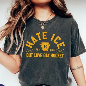 I Hate ICE but Love Gay Hockey Heated Rivalry Shirt, Hockey Romance Tee