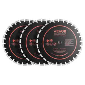 【fathersdaygift】VEVOR Diamond Blades 16 inch3-Pack Concrete Saw Blade Set1 in ArborHigh-Hardness Diamond Segments65Mn Steel CoreDry Wet CuttingClean Edges for ConcreteMasonryBrickStoneGranite