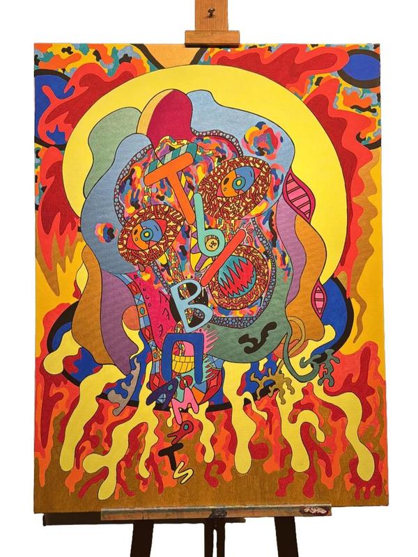 FROM THE PAST LIFE - 60X40 INCHES ACRYLIC PAINTING ON CANVAS