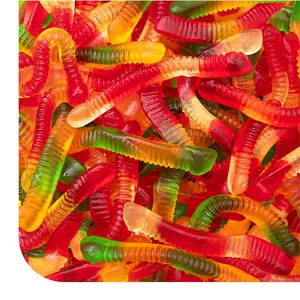 Gummy Worms - 1 Pound Pack - Gummy Candy - Assorted Fruit Flavors - Strawberry, Pineapple & Tangerine - Chewy Candy for Parties, Snacking, and Goodie Bags