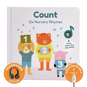 Cali's Books Count With Nursery Rhymes Sound Book for Babies - Press and Sing Along Musical Book
