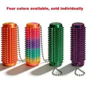 5-in-1 Fidget Fidget Toy for Anxiety Relief ADHD Focus Spiky Sensory Stim Toy for Adults with Hard Plastic Spikes Stress Relief Keychain Portable for Office Desk On-The-Go Multipurpose Fidget Toys tools experience Stress Relief Toy