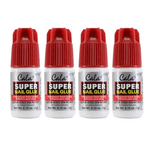 CALA SUPER NAIL GLUE PROFESSIONAL SALON QUALITY - QUIZK AND STROMG NAIL LIQUID ADHESIVE (5 BOTTLES)