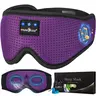 MUSICOZY 3D Bluetooth Eye Mask with v5.4 BT Ultra-Thin Stereo Speakers - Rechargeable, 3.7 oz Lightweight, Memory Foam, Ice Silk Liner, Breathable, Light-Blocking, Ergonomic, Adjustable Unisex Deep Sleep Aid for Travel, Gifts (Pair via BT)