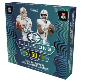 2024 NFL PANINI ILLUSIONS HOBBY TRADING CARDS-FIND 3 AUTOGRAPHS AND 2 MEMORABILLIA CARDS PER BOX LOOK FOR HOLOHEROES AND MORE