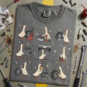 Mechanic Silly Goose Shirt - Funny Auto Technician Gift, Dad Mechanic Tee Comfort Colors, Blue Collar Humor, Fathers Day Garage Shirt