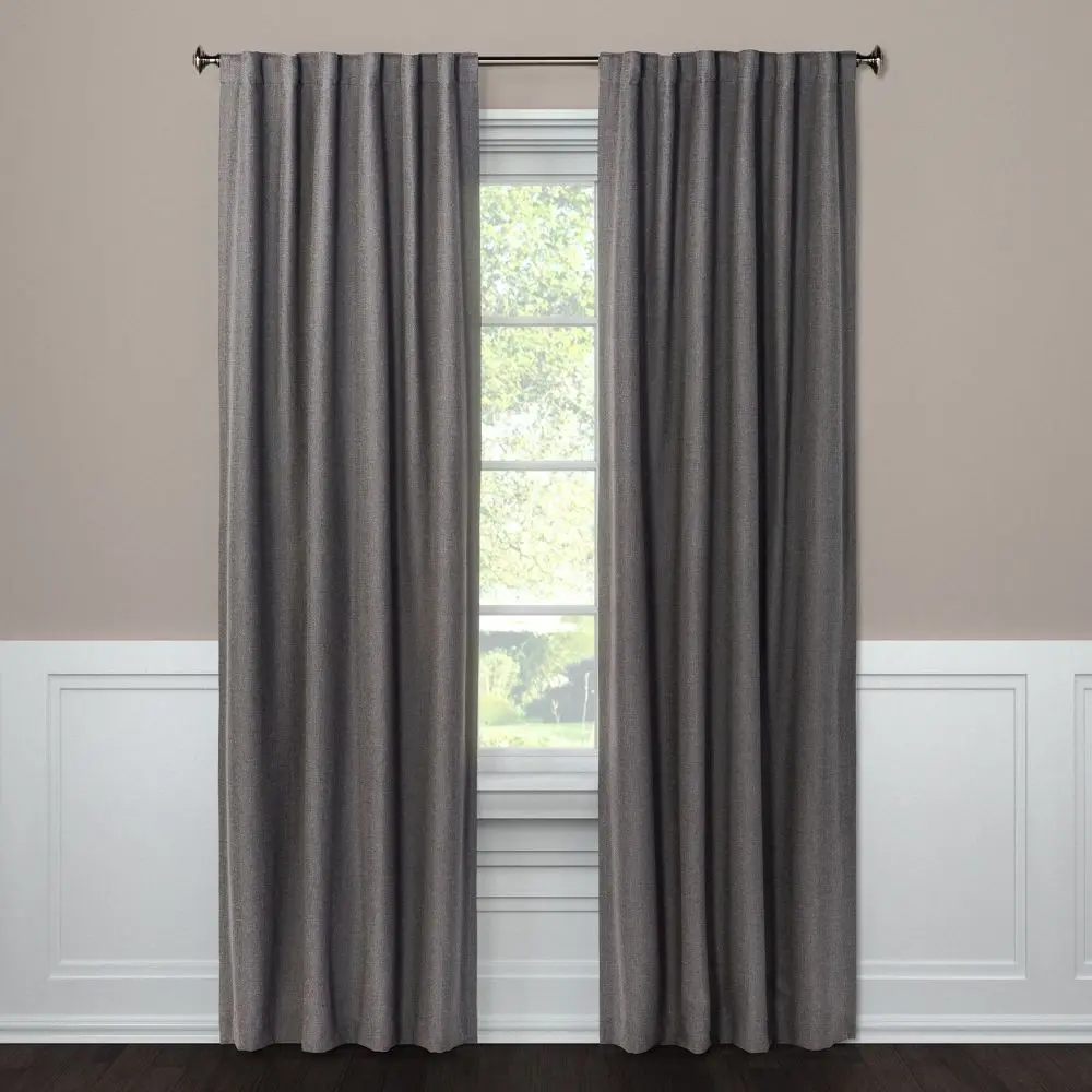 50"x95" Blackout Aruba Window Curtain Panel Radiant Gray - Threshold