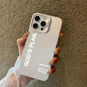 Phone case for iPhone 16 Pro Max 15 Plus 14 13 12 11 XR XS GOD'S PLAN Pattern Full Body Protection AntiScratch PC Smartphone Cover Protective Cellphone Silicone Protector