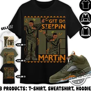 Jordan 5 Olive Shirt Martin Gd Steppin Shirt