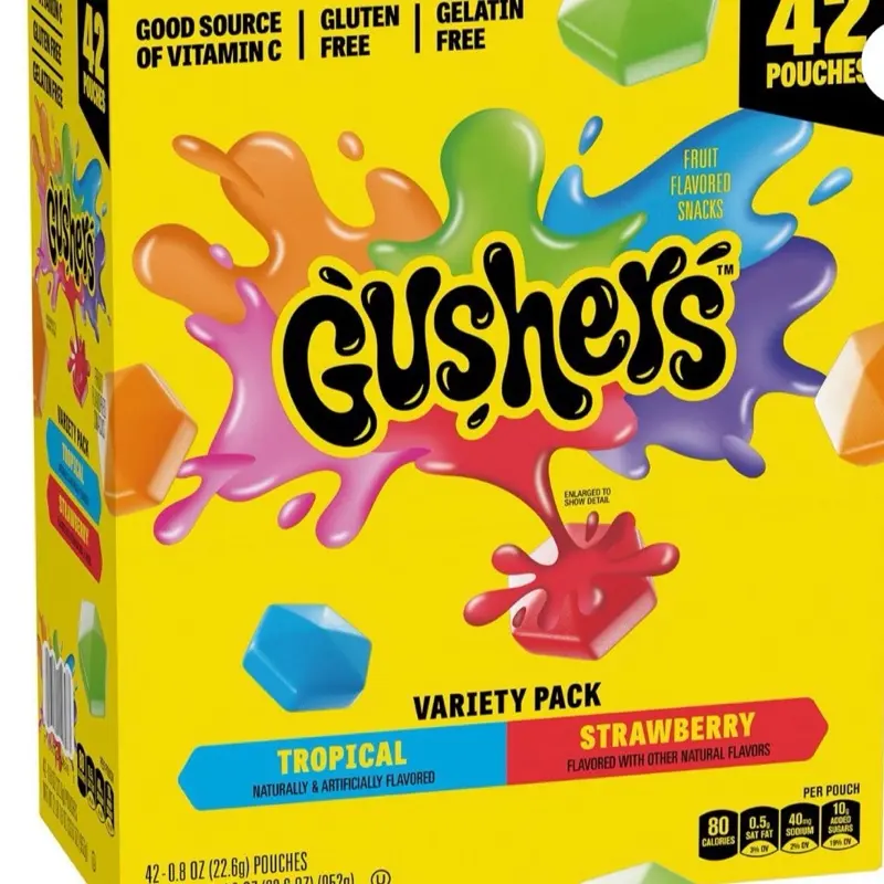 Gushers Strawberry & Tropical Variety Pack Snacks, 0.8 oz., 42 pk. Gushers Strawberry & Tropical Variety Pack Snacks, 0.8 oz., 42 pk.