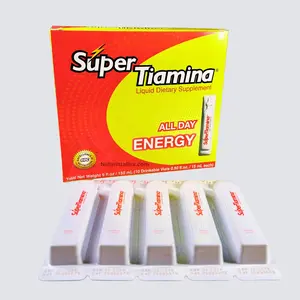 OTC-PProducts Super Tiamina Liquid Dietary Supplement All Day Energy 10 Drinkable vials of 15 ML