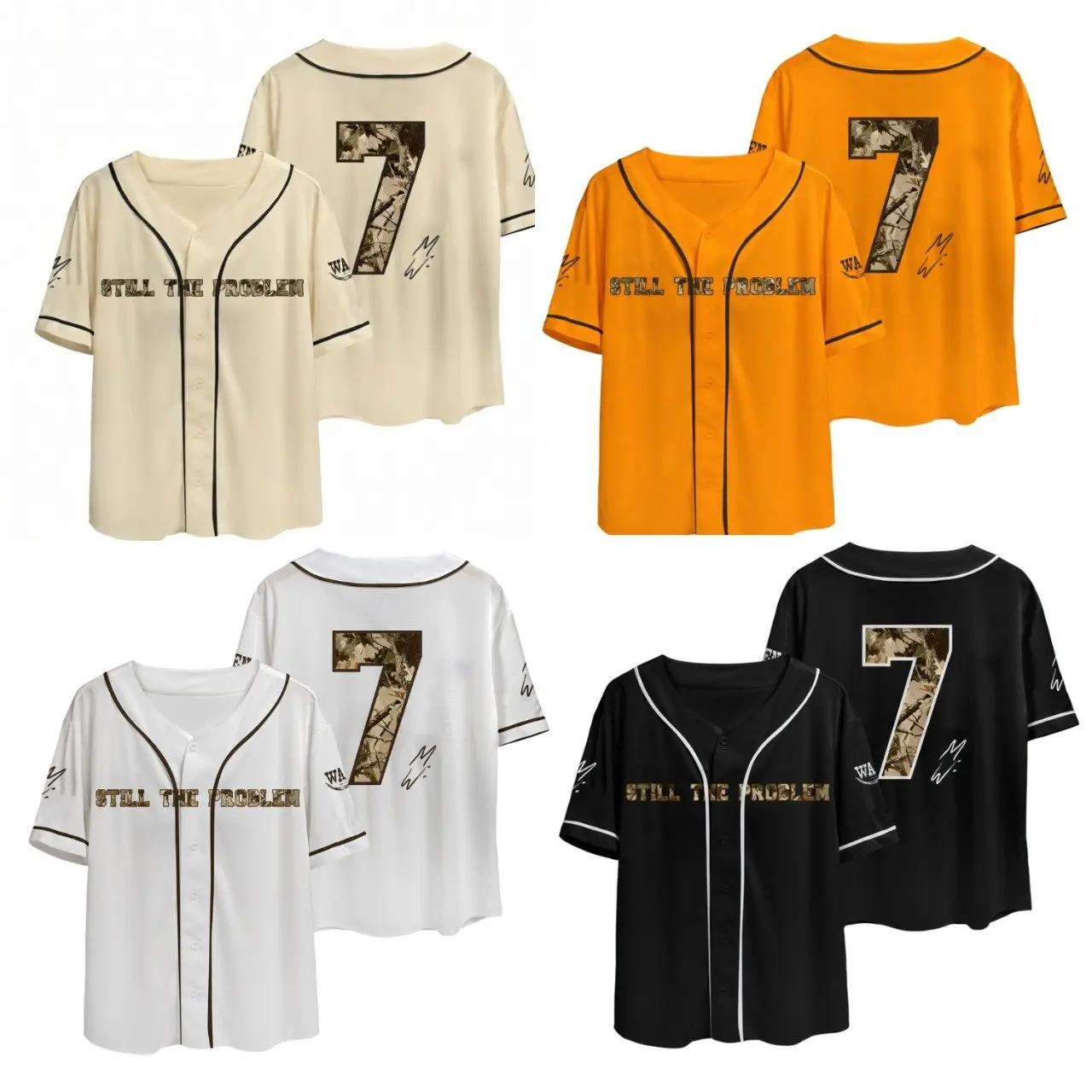 #7 Wallen Baseball Jersey, Country Music Shirt, Tour 2026 Fan Gift, Still The Problem Tour 2026 Short Sleeve Shirt, MW Fan Merch