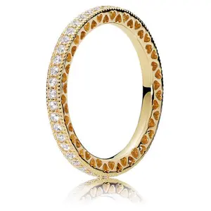 PANDORA Ring in PANDORA Shine with 46 bead-set clear CZ 167076CZ-50