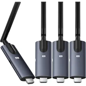 HDMI Transmitter and Receiver,  Alloy Deep Gray, 5Ghz up to 656ft, 1080P 60Hz, Plug and Play with TuTuPlay App , for , Streaming,  Theater, PC/TV. 1TX+3RX