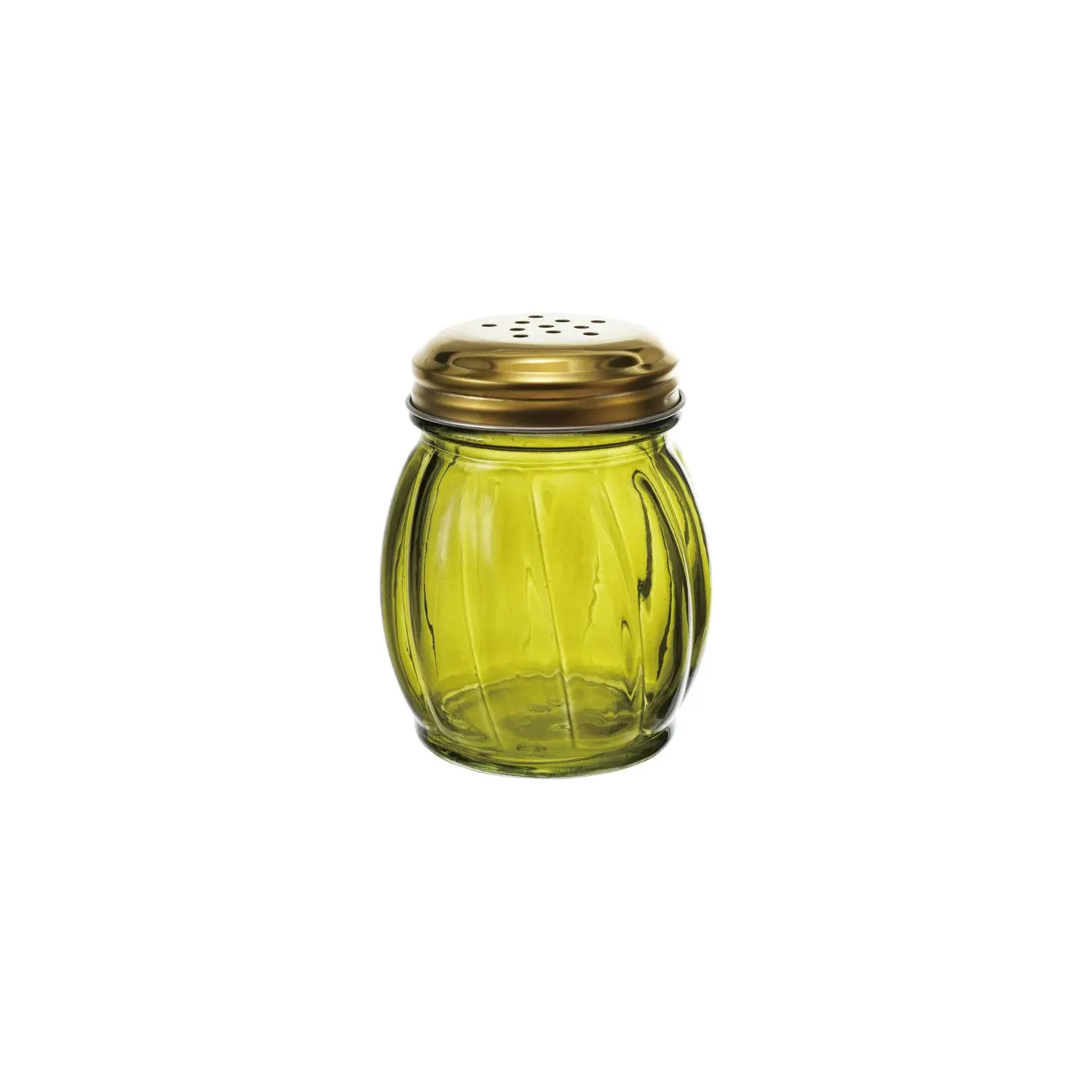 Olive Green Glass Cheese-Spice Shaker with Metal Lid, Kitchen Storage Bottle for Home Organization, Bottles