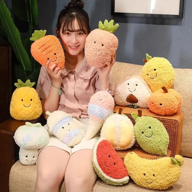 Plu Toy Realistic Fruit & Vegetable Soft Plush Unisex Toy, PP Cotton Pillow, New Year Gift for Girls (Domestic Version)