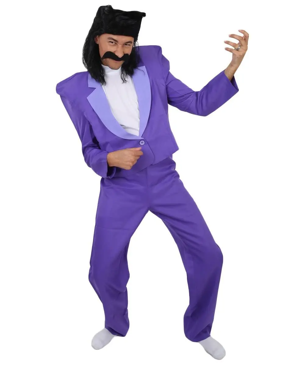 Adult Men's Animation Punk Rock Keyboard Bratt Suit Costume Bundle | Multiple Size Options